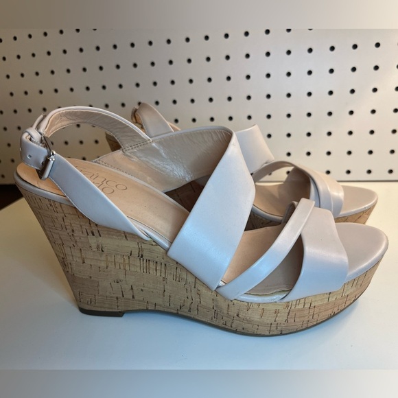 Franco Sarto Seneca Wedge Cork Heeled Sandal Slingback - Picture 11 of 15